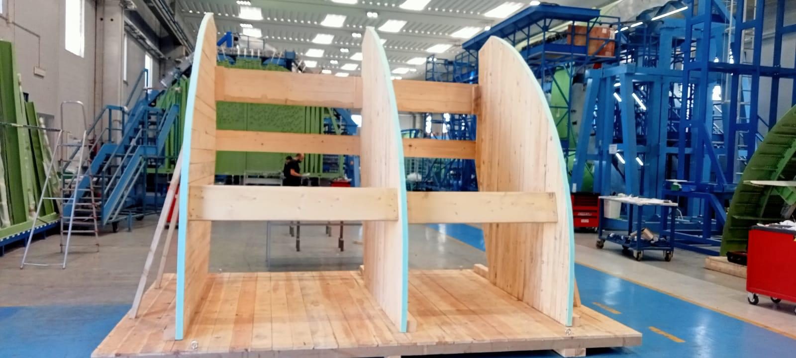 Struttura in legno su misura per il settore aeronautico